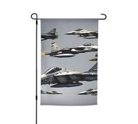 Petits drapeaux imprimés avions de chasse pour cour, jardin, drapeau épais pour porches, pelouses, résistant à la décoloration