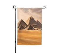 Petits drapeaux imprimés pyramides d'Égypte pour cour, jardin, drapeau épais pour porches, pelouses, résistant à la décoloration