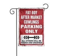 Petits drapeaux pour jardin Fat Boy After Market Cowlings Parking Only Drapeau de jardin d'été Drapeau de jardin