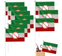 Petits drapeaux sur bâtons, design accrocheur, 10 pièces, drapeau à main du vieil Iran, petit mini drapeau, taille compacte, pour événements patriotiques, défilés, pelouse de jardin