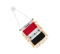 Petits drapeaux syriens à suspendre à pompons double face pour rétroviseur de voiture - Fanion de l'Iran syrien pour événement culturel - Drapeau international
