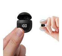 Petits écouteurs intra-auriculaires invisibles sans fil Bluetooth pour le travail, petits écouteurs avec suppression du bruit, confortables pour homme et femme, bureau, sport, voyage