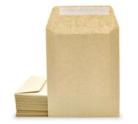 Petits enveloppes en papier kraft avec bande en silicone pour invitations ou sachets cadeaux pour invités de mariage, communions ou baptêmes, enveloppes pour bijoux ou graines - Ofituria (1000 enveloppes, 120 x 176 mm)