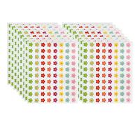 Petits Feuilles Fleurs en Papier de Récompense Autocollants 50