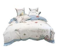 Petits Frais 60S Double dérivation Longue étapes à Quatre Broderie de Courtepointe Pure litière en Coton (Couleur: Taille: m) (Costume Bleu 4 pièces)