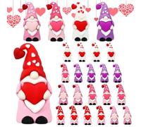 Petits gnomes - 50 figurines de Saint-Valentin pour le bureau, figurines miniatures | Miniatures décoratives pour cuisine, cheminée, comptoir, fête de vacances, maison et salon avec un design charmant