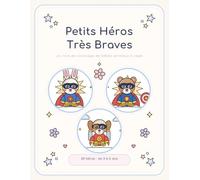 Petits Héros Très Braves: Livre de coloriage 3-6 ans - 20 bébés animaux super-héros