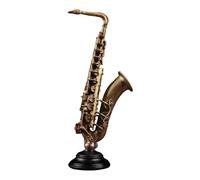 Petits instruments de collection | Simulation vintage de collection | Statue miniature de saxophone violon avec support - Pour anniversaire, Noël, amateurs de musique, bureau, bibliothèque, table