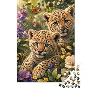 Petits Léopards 1000 Pièces Mini Puzzle pour Adultes | 70x50cm Papier Décor Maison Découpe Précise Cadeau Anniversaire Détente