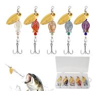 Petits Leurres Spinner, Animation Nage et Jig pour Pêche, Hameçons Vibrants Simulés Pièces pour Pêcheurs Eau Douce et Salée Extérieur
