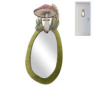 Petits miroirs muraux, miroir mural vintage ovale,Miroir mural créatif en bois Miroir mural vintage | Miroir mural vintage avec motif de champignons botaniques pour salle de bain 'ingr