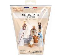Graine créative – Moule en latex – Lot de 8 sujets de crèche – Pour plâtre