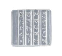 Petits moules pour accessoires d'art Motif nœud pour ongles Moules de conception Décoration d'ongles Manucure délicate Designs Fleurs Nail Art Salon