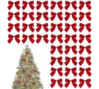 Petits nœuds de Noël - Décorations en nœud décoratif | Ruban décoratif de 5 x 5 cm avec caractéristiques d'embellissement, ornement de vacances en tissu avec style festif, accessoires de vacances