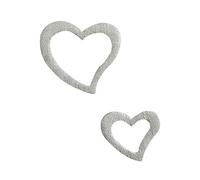 Petits Objets En Bois: Coeurs, 1,5 - 4 Cm, Argent, 24 Pièces