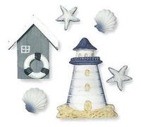 Petits objets en polyrésine: A la plage, 2-8 cm G