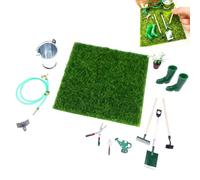 Petits Outils De Jardinage,Réaliste avec Râteau | 12 Pièces Outils De Ferme Décor Maison Féerique - pour Collectionneurs Noël Anniversaire Terrasse Loisir Artisanat