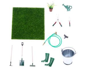 Petits Outils De Jardinage | Réaliste avec Râteau | 12 Pièces Petit Ensemble De Jardin avec Ciseaux | pour Collectionneurs Noël Anniversaire Fêtes Terrasse Maison Photo Scènes