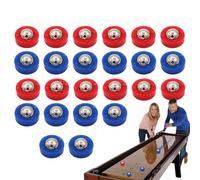 Petits palets de jeu pour table - Petits palets de rechange - 24 pièces - Accessoires de curling - Jeu de rouleaux de jeu amusant - Perles coulissantes de bureau portables - Boa d'intérieur
