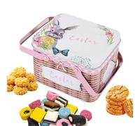 Petits Paniers De Pâques Contenant en Métal avec Couvercle et Poignée | Boîte De Pâques Pour Fêtes Cadeaux Chocolats De Saison Garniture Date Gourmande