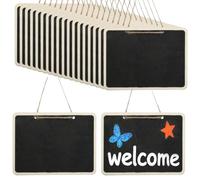 Petits panneaux ardoise 20 Pièces Panneaux Message En Bois Double Face