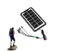 Petits Panneaux De Charge Solaire - Chargeur Solaire Portable Pour Voyages En Plein Air | Conception Étanche À 5 Ports Avec Système De Conversion D'énergie, Outil De Charge Multi-périphériques Pour La