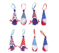 Petits pendentifs de la journée de l'indépendance - 8 styles patriotiques, éléments de bravoure classiques, couleurs de drapeau rouge blanc bleu - Décoration de fête et de maison - Grand