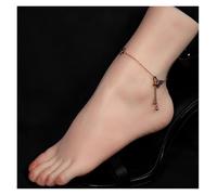 Petits Pieds de Ballet réalistes en Silicone for Femme, modèle Mannequin, Bas, Semelle, Rides, Orteils, Faux Nail Art, Taille 1:1, 18cm, TPE(Built-in Bone,Right)