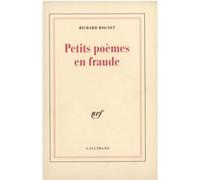 Richard Rognet – Petits poèmes en fraude – Gallimard