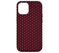 Petits Pois Bordeaux et Rose Vintage bohème esthétique Coque pour iPhone 12/12 Pro