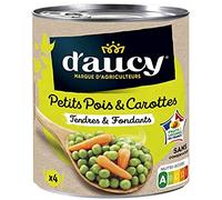 Petits Pois et Carottes a l'etuvee extra tendres, la boite de 800g