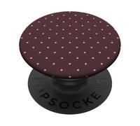Petits Pois Marron et Rose à Pois esthétiques PopSockets PopGrip Adhésif