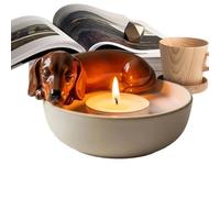 Petits Porte-Bougies, Porte-Bougies Décoratifs, Plateau Brûleur Décoratif Moderne avec Design Canin pour Décoration Maison Cuisine Cheminée Halloween Fêtes et Réceptions