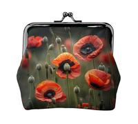Petits portefeuilles pour femme, porte-monnaie pour femme, petit portefeuille pour femme, avec fermeture éclair et verrou de baiser, noir, One Size, Art déco