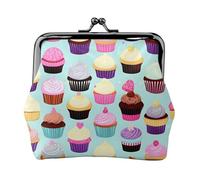 Petits portefeuilles pour femme, porte-monnaie pour femme, petit portefeuille pour femme, avec fermeture éclair et verrou de baiser, noir, One Size, Art déco