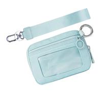 Petits portefeuilles pour femme - Portefeuille à fermeture éclair compact de luxe en cuir, mini porte-monnaie avec fenêtre pour carte d'identité, porte-monnaie long avec dragonne pour femme | Moned