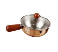 Petits pots chauffe-beurre à lait en acier inoxydable avec, B | Casserole couverte avec couvercle en verre pour la soupe, le riz et la cuisine maison