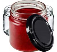 KADAX Lot de 10 bocaux en verre 200ml Ø66 - Couvercle Twist-Off hermétique TO66 - Pour confitures, conserves, cornichons, miel & fermentation