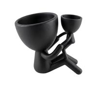 Petits pots de fleurs drôle 3D imprimé moderne parent-enfant statue | Pot de fleurs en forme de cactus pour intérieur ou extérieur, chambre à coucher, salon, cuisine, bureau, fête