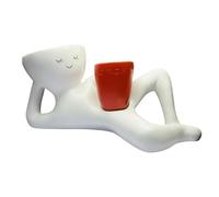 Petits pots de fleurs en résine avec figurine d'homme paresseux pour plantes grasses pour bureau, maison, accessoire décoratif en résine