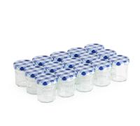 Petits pots en verre Bonne Maman Bleu - 15 mini pots en verre vides