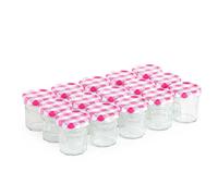 Petits pots en verre Bonne Maman Rose - 15 mini pots en verre vides