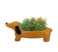 Petits pots juteux - Teckel de dessin animé - Mini pot de fleurs décoratif - Support de succulentes fait à la main pour étagère de balcon de jardin, plateau de table à la maison, terrasse