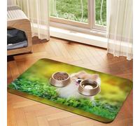 Petits prés aux ânes,Tapis d'alimentation imperméable pour Animaux de Compagnie, Sets de Table pour Chats et Chiens pour la Nourriture et l'eau, Tapis de Nourriture en Cuir PU,40x60cm