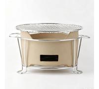 Petits réchauds de camping en terre cuite pour charbon de bois | Chauffe-thé portable avec évents d'aération pour le camping, le barbecue et la cuisine(Diameter19.5cm)