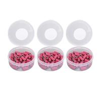 Petits sables de ponçage pour ongles, bandes de ponçage pour forets à ongles, bandes de ponçage pour lime à ongles, capuchons de ponçage pour nail art, élimination des peaux (Rose Rouge)