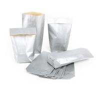 Petits sachets croix kraft argenté, 25 pièces: sac papier cadeau, pochette mariage baptême, alimentaire confiseries bijoux thé, emballage à remplir DIY personnalisé, 9 x 15 x 3,5 cm