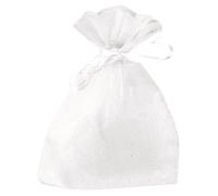 Petits Sachets En Organdi, Blanc, 7,5x10 Cm, Sachet 6 Pièces