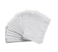 Petits sachets papier blanc, 100 pièces: mini sachet plat avec rabat, sachet cadeau graines, bonbons, dragées, pochette emballage mariage, baptême & anniversaire, 5,3 x 7,8 cm