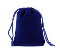 Petits sacs à bijoux， Lot de 10 sacs cadeaux en velours avec cordon serrage(Blue,15x15cm(10pcs))
